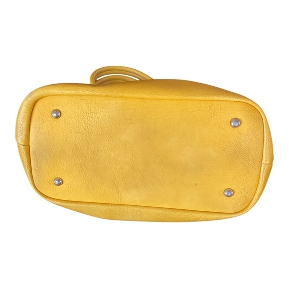 Black Rivet Yellow Faux Leather Shoulder Bag - Picture 3 of 10